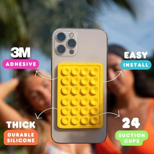 SBG Silliconen Zelfklevende Zuignapjes Sticker Telefoon Houder Roze afbeelding 5