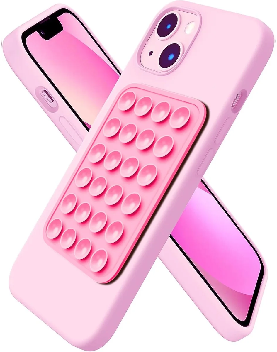 SBG Silliconen Zelfklevende Zuignapjes Sticker Telefoon Houder Roze afbeelding 2