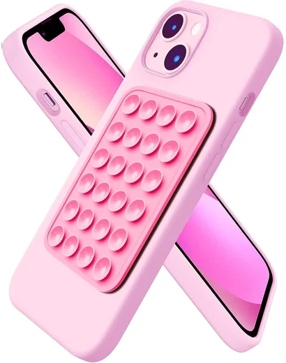SBG Silliconen Zelfklevende Zuignapjes Sticker Telefoon Houder Roze afbeelding 2