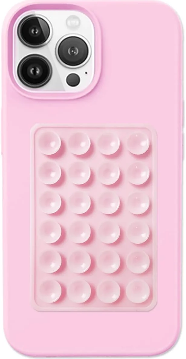 SBG Silliconen Zelfklevende Zuignapjes Sticker Telefoon Houder Lichtroze afbeelding 1