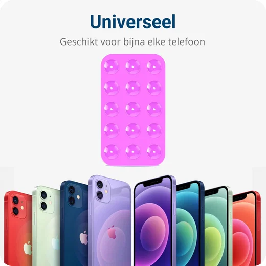 SBG Silliconen Zelfklevende Dubbelzijdige Zuignappen Telefoon Houder Roze afbeelding 3
