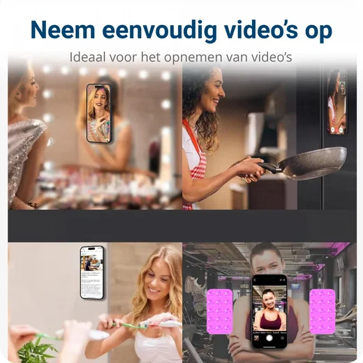 SBG Silliconen Zelfklevende Dubbelzijdige Zuignappen Telefoon Houder Roze afbeelding 6