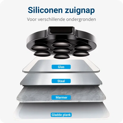 SBG MagSafe Zelfklevende Zuignap Telefoonhouder Zwart afbeelding 3