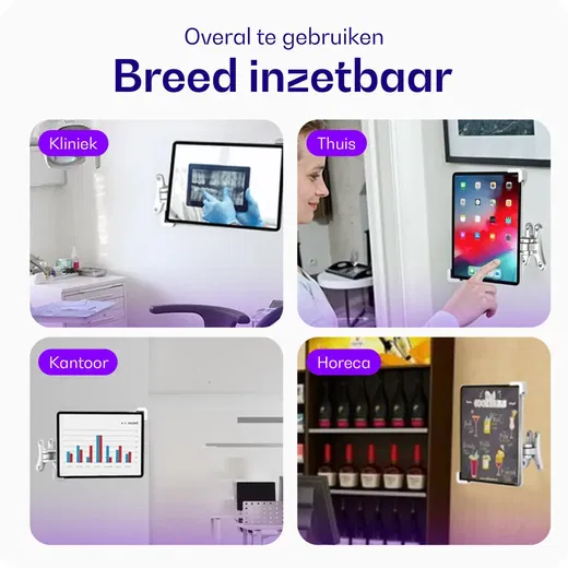 Buddi Lock Tablethouder Muur Schroefbevestiging Anti-Diefstal met Slot Zwart afbeelding 4