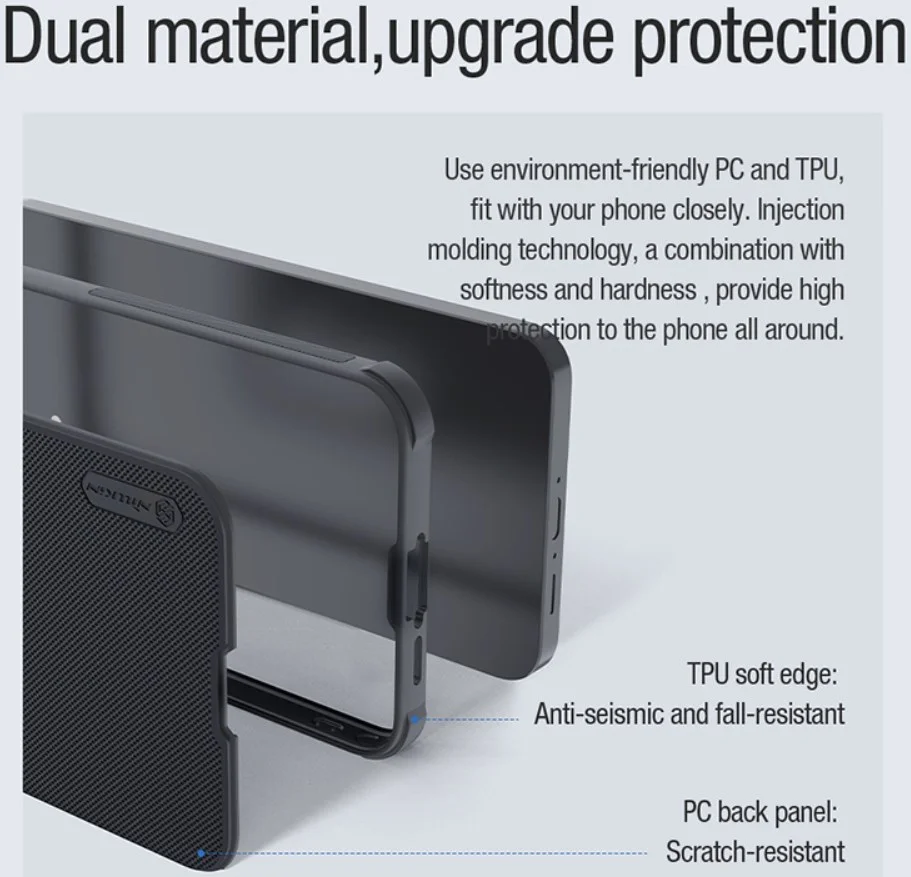 Nillkin Frosted Shield Samsung Galaxy A55 Hoesje MagSafe Zwart afbeelding 8