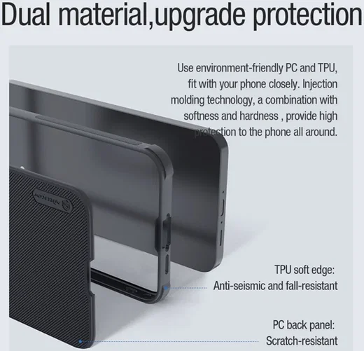 Nillkin Frosted Shield Samsung Galaxy A55 Hoesje MagSafe Zwart afbeelding 8
