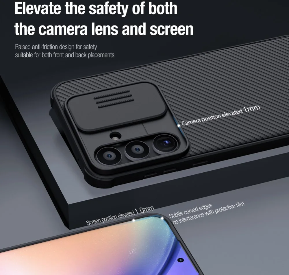 Nillkin CamShield MagSafe Samsung Galaxy A55 Hoesje Camera Slider Zwart afbeelding 9