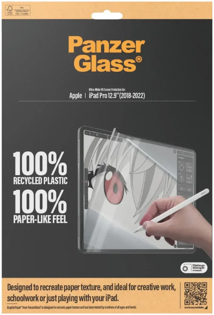PanzerGlass GraphicPaper Ultra-Wide iPad Pro 12.9 (2018-2022) Screen Protector afbeelding 2