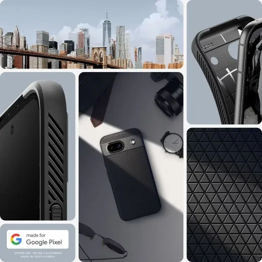 Spigen Liquid Air Google Pixel 8a Hoesje Back Cover Zwart afbeelding 5