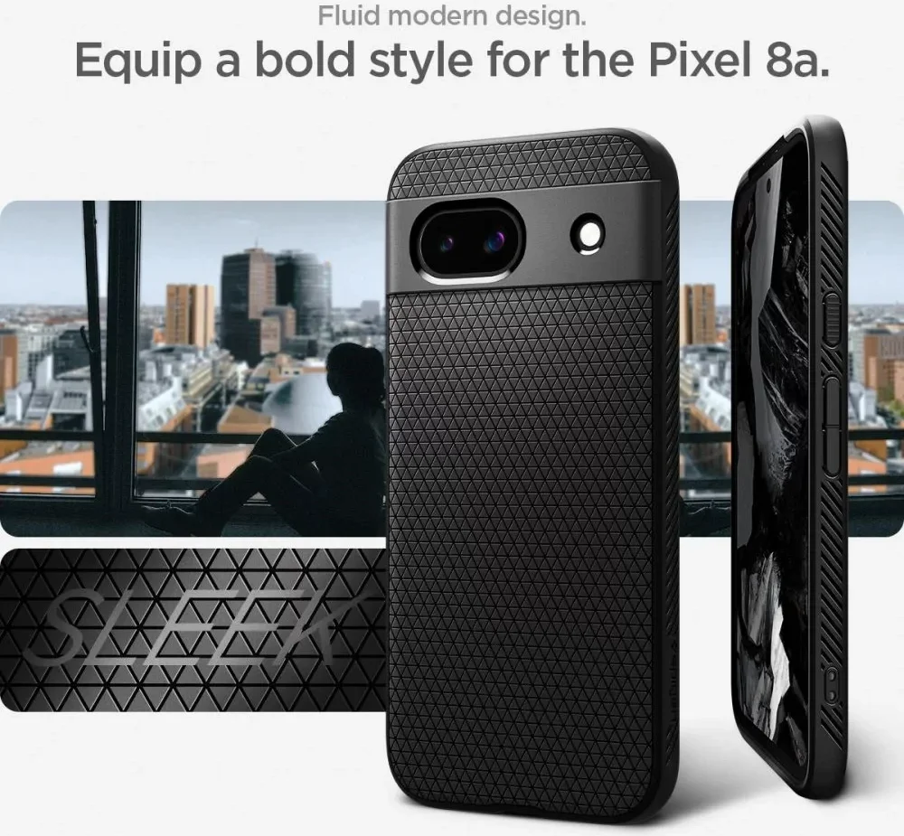 Spigen Liquid Air Google Pixel 8a Hoesje Back Cover Zwart afbeelding 6