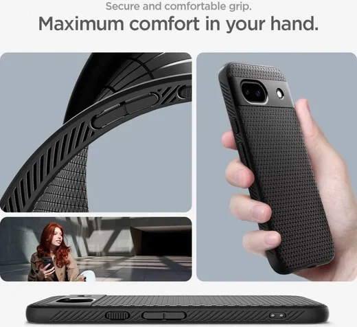 Spigen Liquid Air Google Pixel 8a Hoesje Back Cover Zwart afbeelding 7