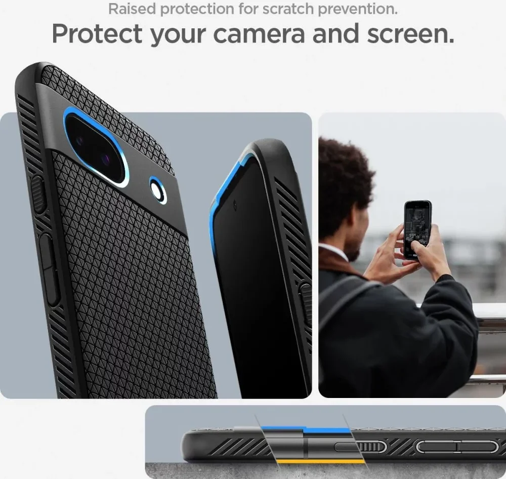 Spigen Liquid Air Google Pixel 8a Hoesje Back Cover Zwart afbeelding 8