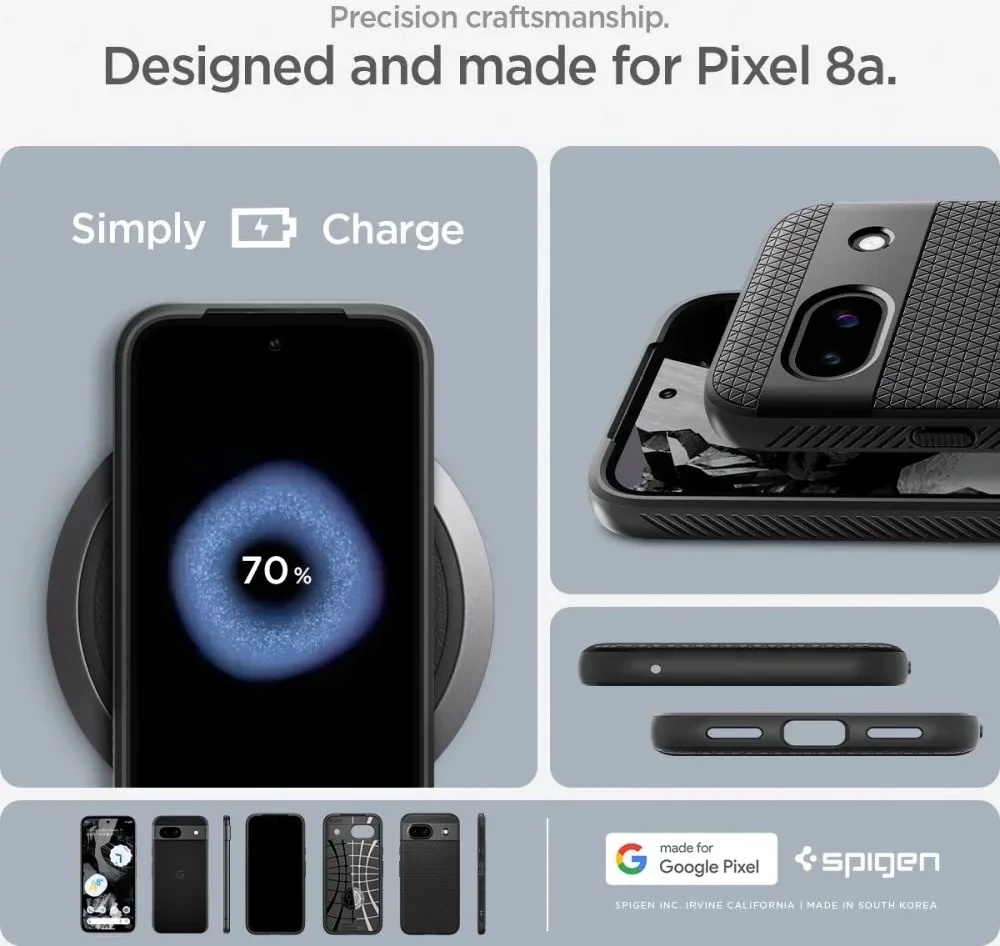 Spigen Liquid Air Google Pixel 8a Hoesje Back Cover Zwart afbeelding 9