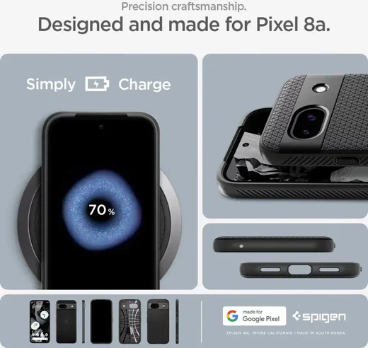 Spigen Liquid Air Google Pixel 8a Hoesje Back Cover Zwart afbeelding 9