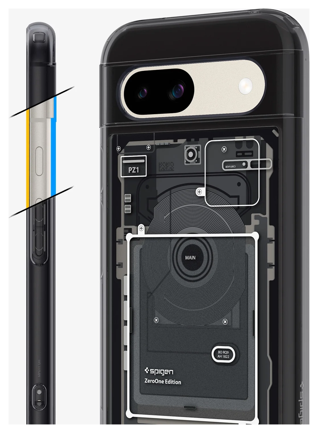 Spigen Ultra Hybrid Google Pixel 8a Hoesje Back Cover Zero One Zwart afbeelding 10