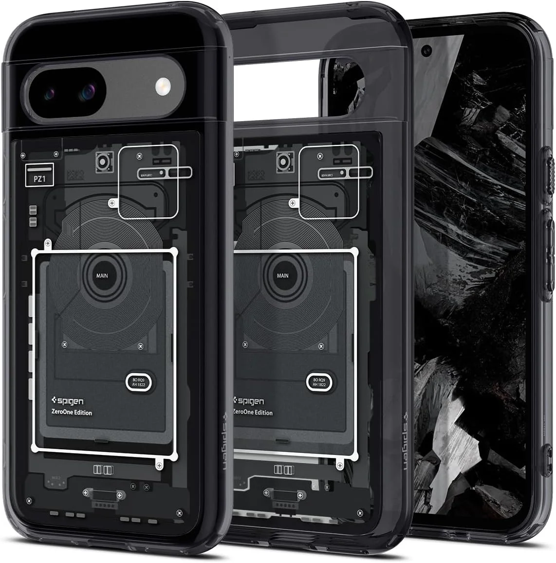 Spigen Ultra Hybrid Google Pixel 8a Hoesje Back Cover Zero One Zwart afbeelding 5