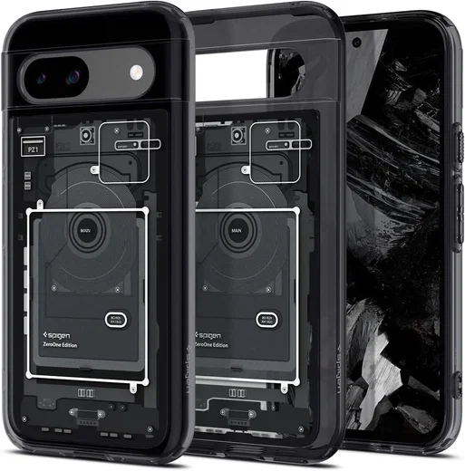 Spigen Ultra Hybrid Google Pixel 8a Hoesje Back Cover Zero One Zwart afbeelding 5