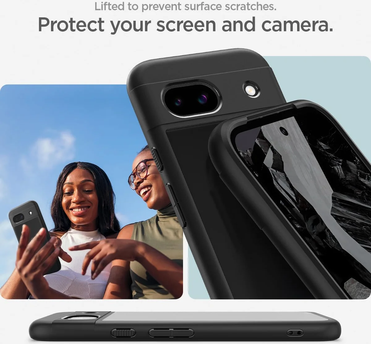 Spigen Ultra Hybrid Google Pixel 8a Hoesje Back Cover Zwart afbeelding 6