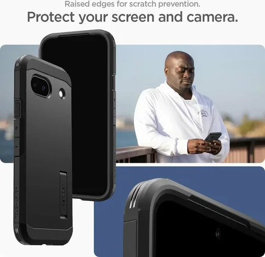 Spigen Tough Armor Google Pixel 8a Hoesje Back Cover Zwart afbeelding 4