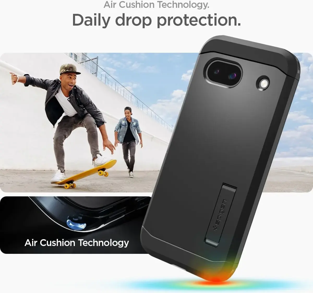 Spigen Tough Armor Google Pixel 8a Hoesje Back Cover Zwart afbeelding 5