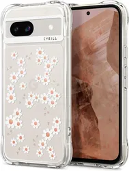 Spigen Cyrill Cecile Google Pixel 8a Hoesje Back Cover White Daisy afbeelding