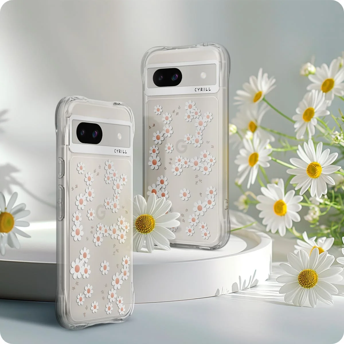 Spigen Cyrill Cecile Google Pixel 8a Hoesje Back Cover White Daisy afbeelding 2