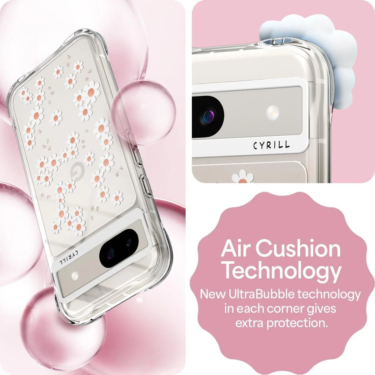 Spigen Cyrill Cecile Google Pixel 8a Hoesje Back Cover White Daisy afbeelding 5