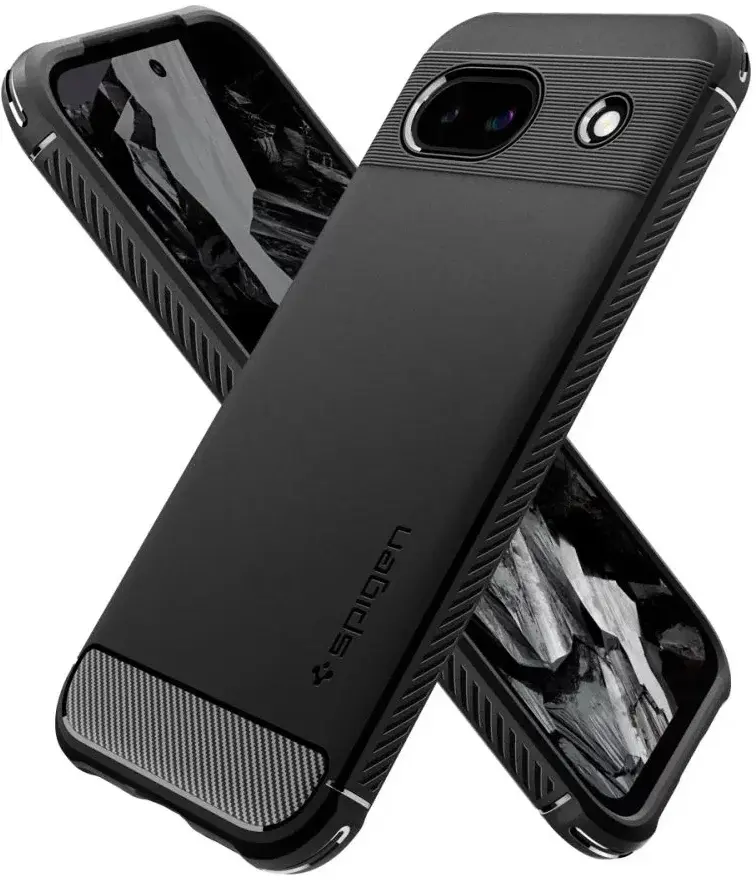 Spigen Rugged Armor Google Pixel 8a Hoesje Back Cover Zwart afbeelding 2