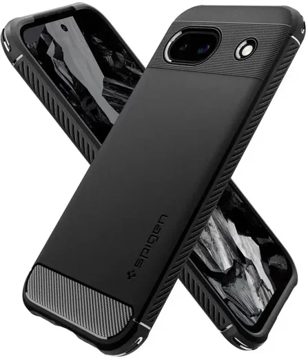 Spigen Rugged Armor Google Pixel 8a Hoesje Back Cover Zwart afbeelding 2