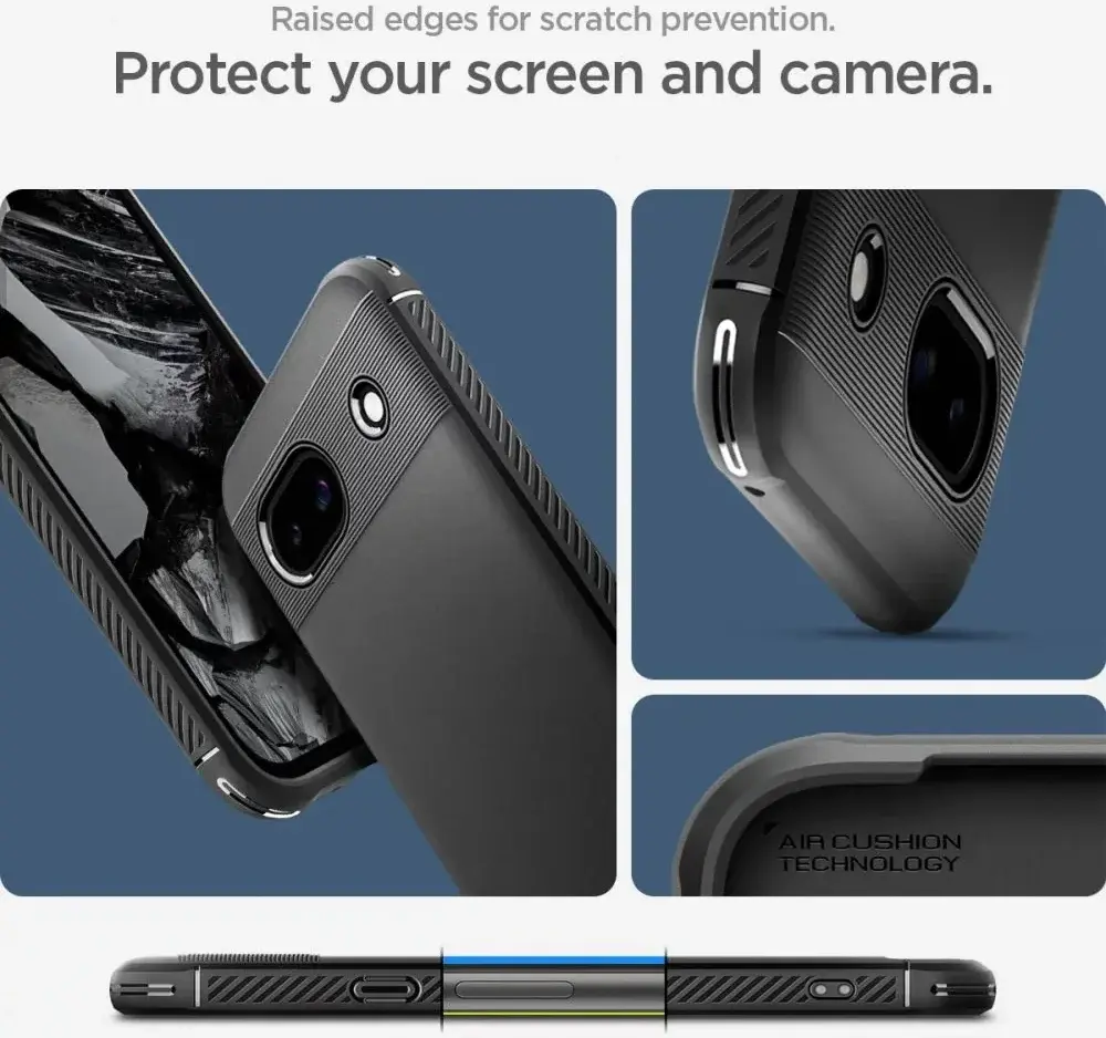 Spigen Rugged Armor Google Pixel 8a Hoesje Back Cover Zwart afbeelding 3