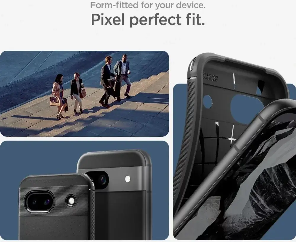 Spigen Rugged Armor Google Pixel 8a Hoesje Back Cover Zwart afbeelding 4