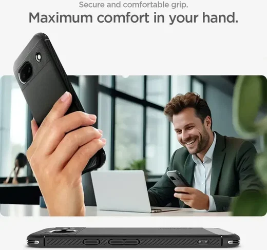 Spigen Rugged Armor Google Pixel 8a Hoesje Back Cover Zwart afbeelding 8