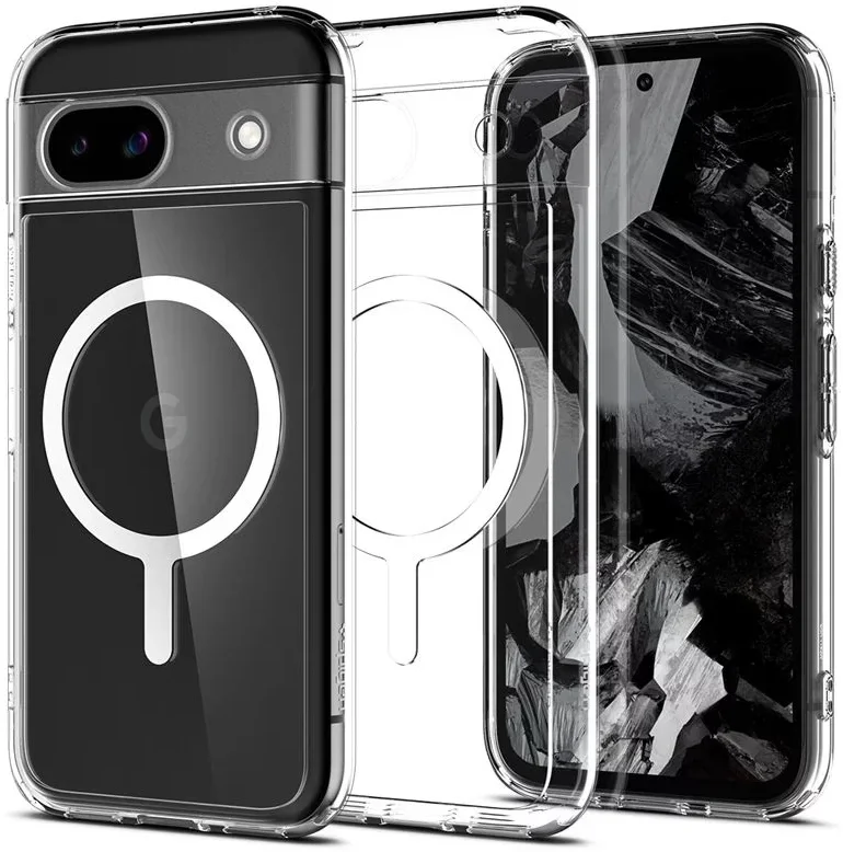 Spigen Ultra Hybrid OneTap Google Pixel 8a Hoesje Transparant Wit afbeelding 1