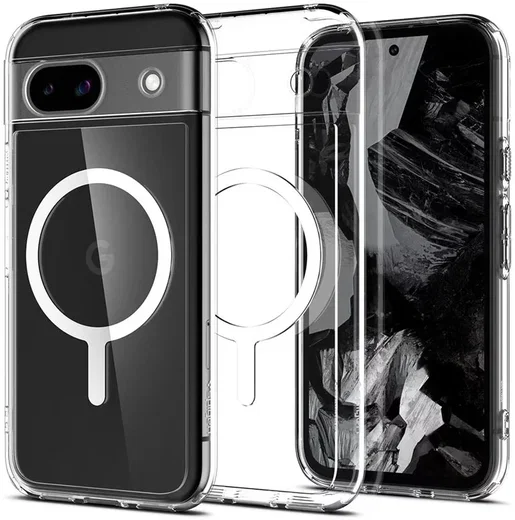 Spigen Ultra Hybrid OneTap Google Pixel 8a Hoesje Transparant Wit afbeelding 1