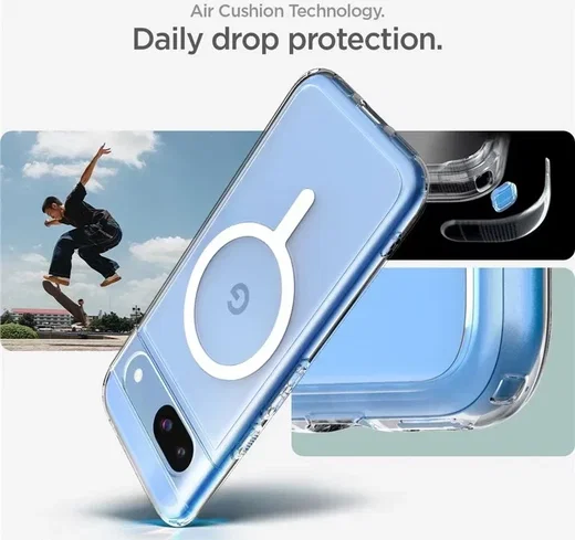 Spigen Ultra Hybrid OneTap Google Pixel 8a Hoesje Transparant Wit afbeelding 5