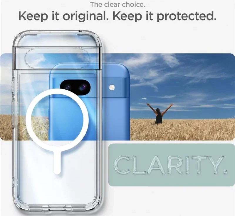 Spigen Ultra Hybrid OneTap Google Pixel 8a Hoesje Transparant Wit afbeelding 8