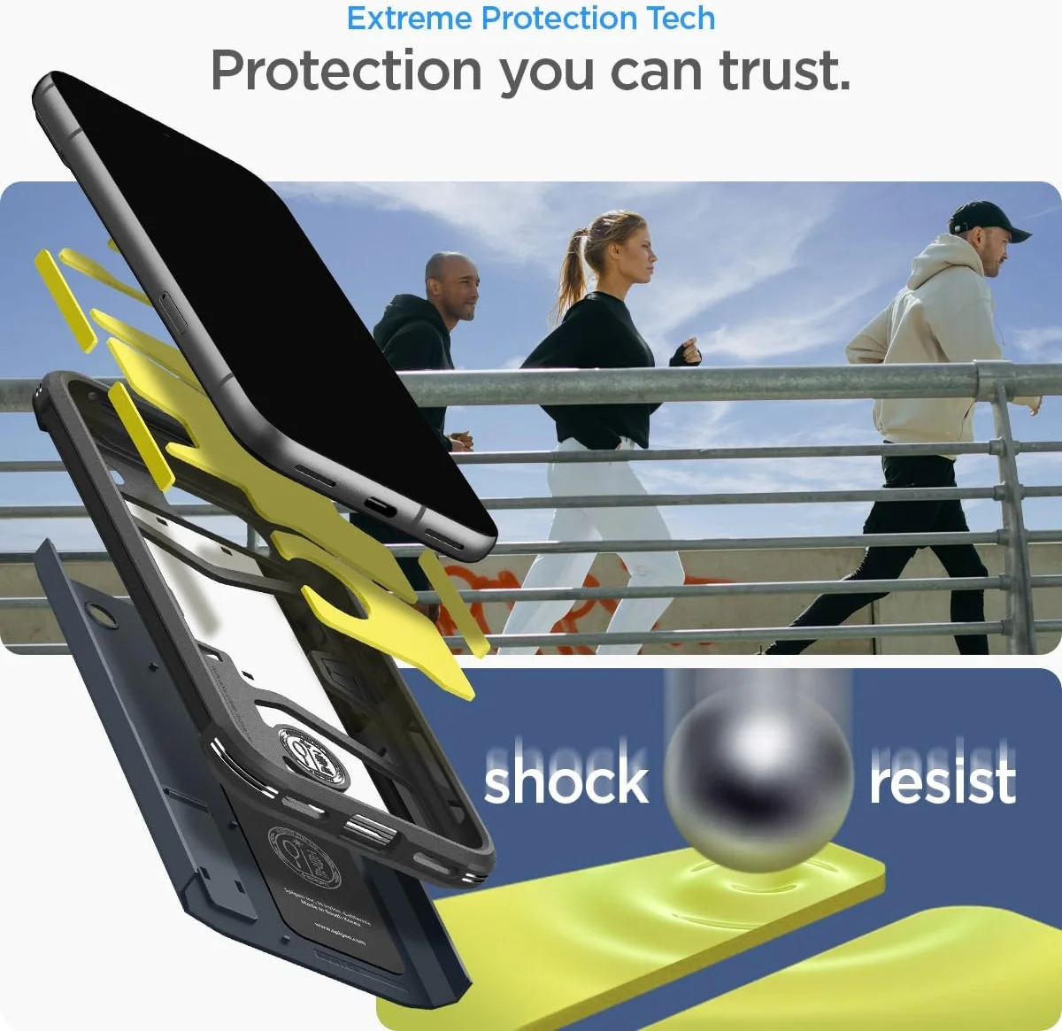 Spigen Tough Armor Google Pixel 8a Hoesje Back Cover Metal Slate afbeelding 3