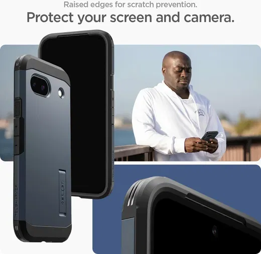 Spigen Tough Armor Google Pixel 8a Hoesje Back Cover Metal Slate afbeelding 4