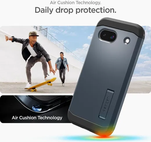 Spigen Tough Armor Google Pixel 8a Hoesje Back Cover Metal Slate afbeelding 5