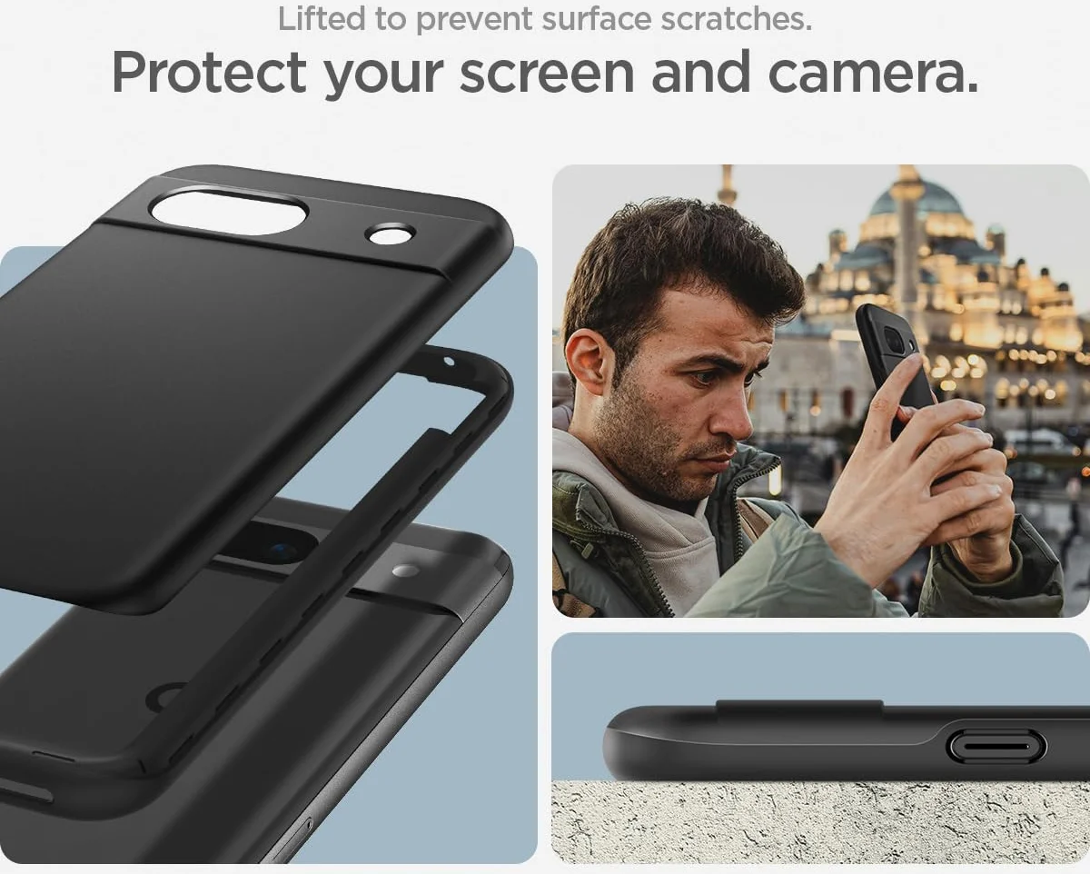 Spigen Thin Fit Google Pixel 8a Hoesje Back Cover Zwart afbeelding 4