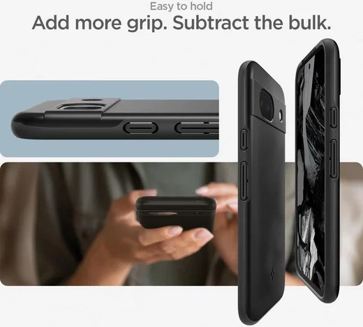 Spigen Thin Fit Google Pixel 8a Hoesje Back Cover Zwart afbeelding 8