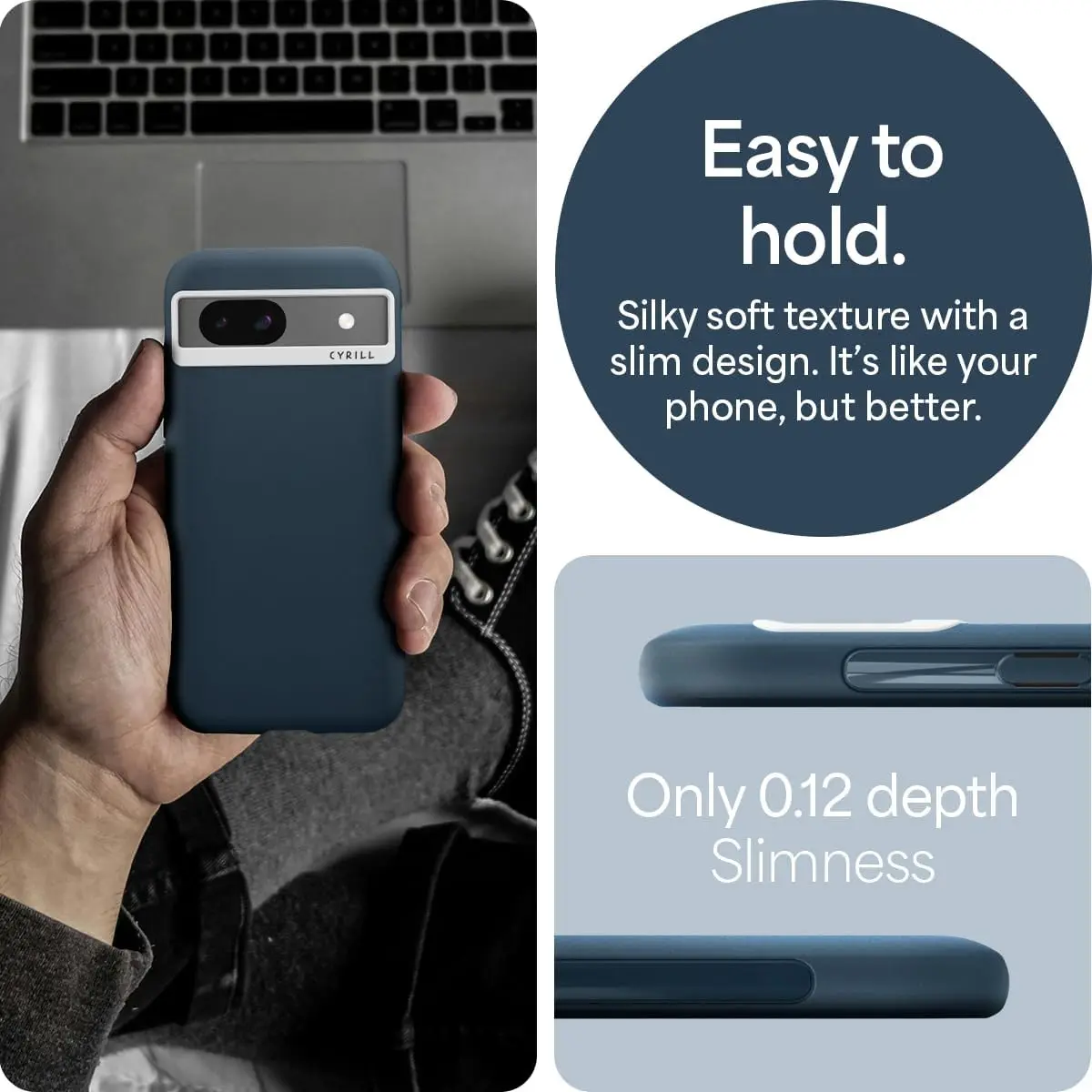 Spigen Cyrill Ultra Color Google Pixel 8a Hoesje Back Cover Blauw afbeelding 5