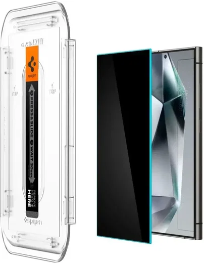 Spigen EZ Fit GLAS.tR Samsung Galaxy S24 Ultra Privacy Glass 2-Pack afbeelding 2