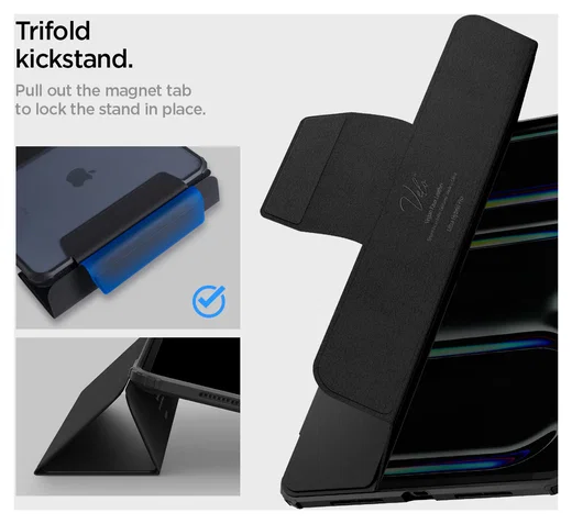 Spigen Ultra Hybrid Pro iPad Pro 13 (2024/2025) Hoes Book Case Zwart afbeelding 4