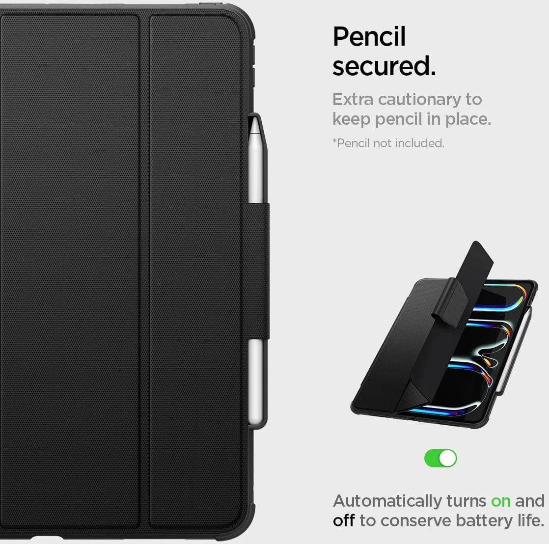 Spigen Rugged Armor Pro iPad Pro 13 (2024/2025) Hoes Book Case Zwart afbeelding 5