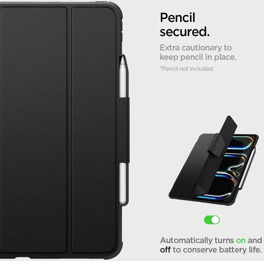 Spigen Rugged Armor Pro iPad Pro 13 (2024/2025) Hoes Book Case Zwart afbeelding 5