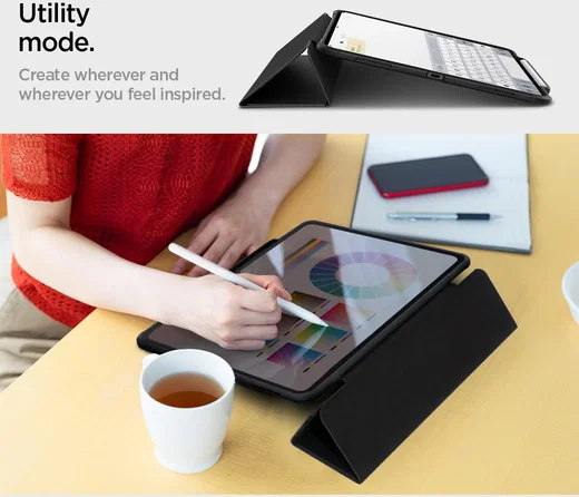 Spigen Rugged Armor Pro iPad Pro 13 (2024/2025) Hoes Book Case Zwart afbeelding 8