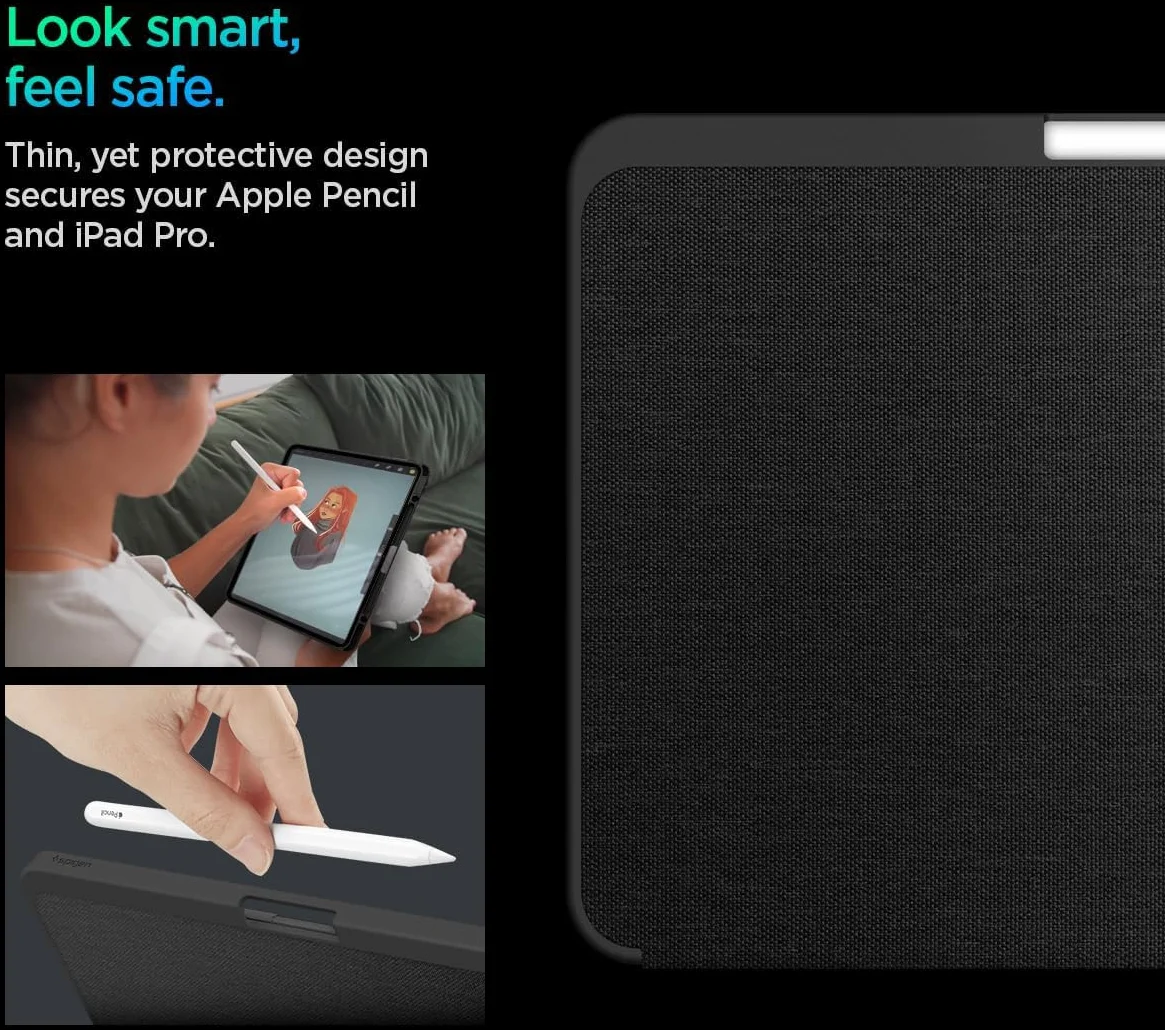 Spigen Urban Fit iPad Pro 11 (2024/2025) Hoes Book Case Zwart afbeelding 4