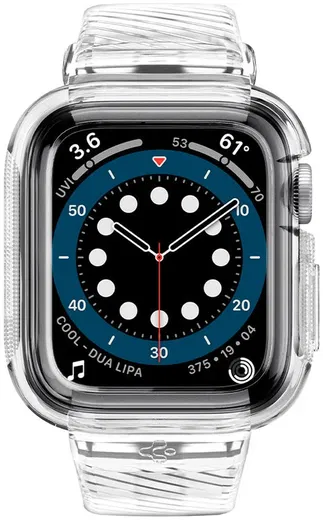 Spigen Liquid Crystal Pro Apple Watch 41MM/40MM Hoesje en Bandje Transparant afbeelding 2