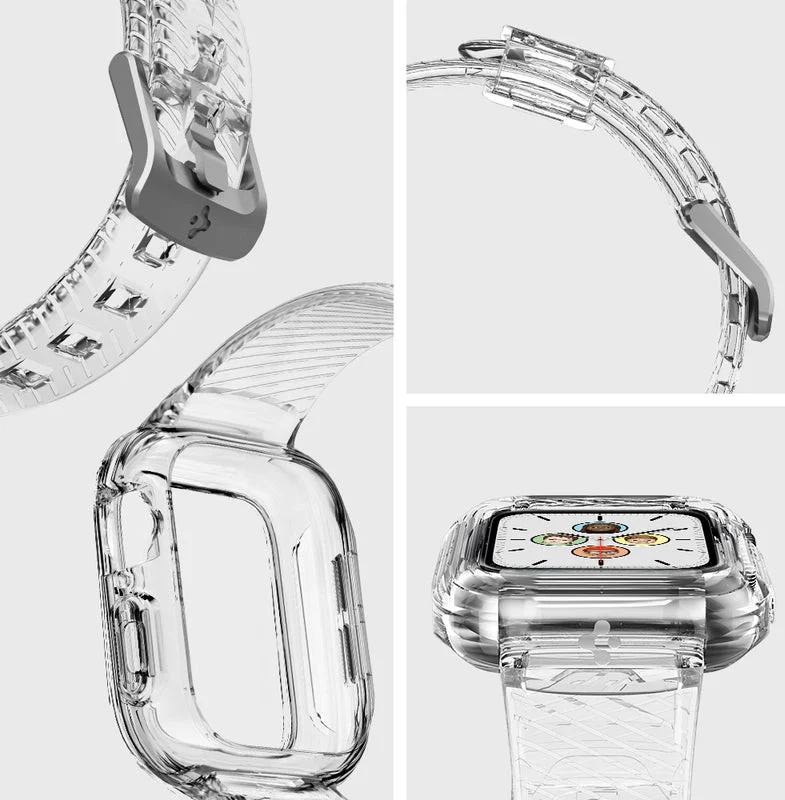 Spigen Liquid Crystal Pro Apple Watch 41MM/40MM Hoesje en Bandje Transparant afbeelding 4